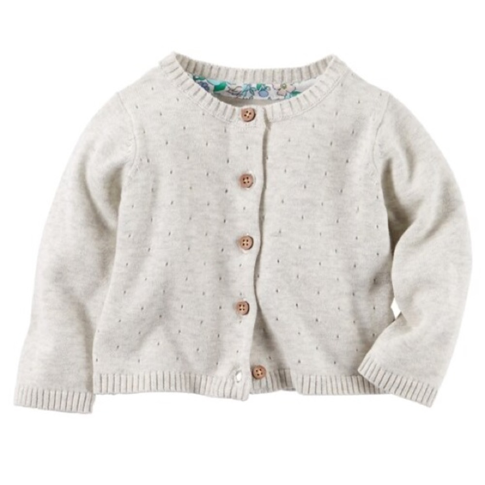 Carter’s Pointelle Light Gray Cardigan